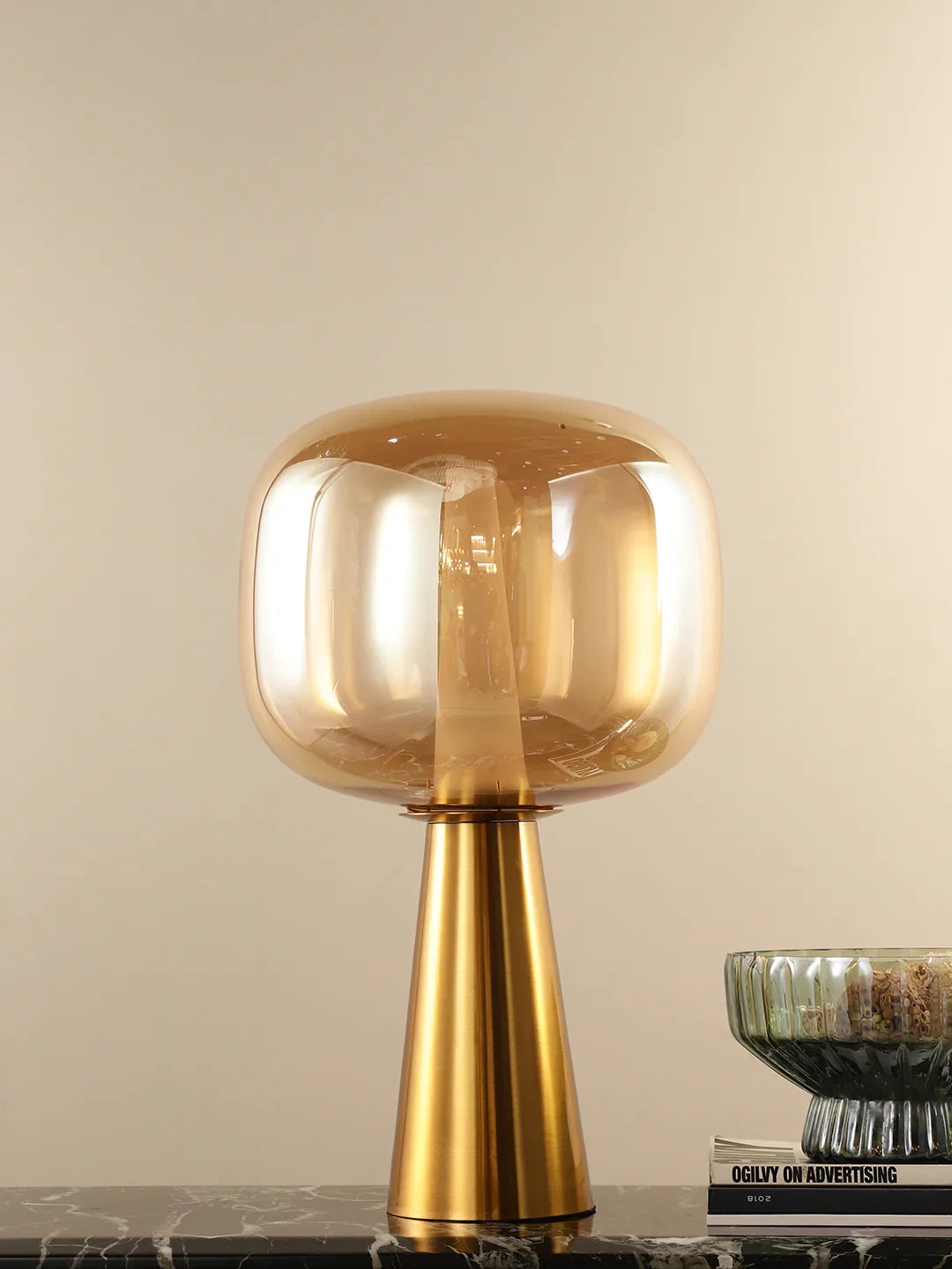 Cosmo Amber Gold LED Table Lamp