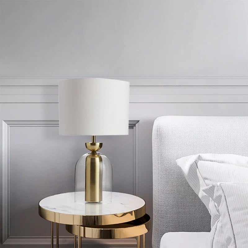 Martha Antique Brass & Glass Table Lamp