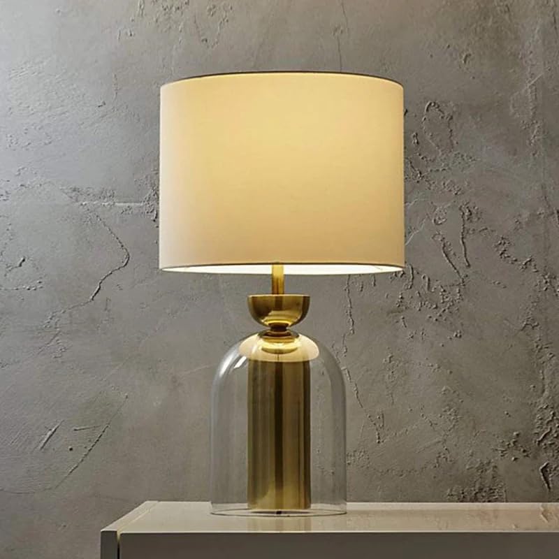 Martha Antique Brass & Glass Table Lamp