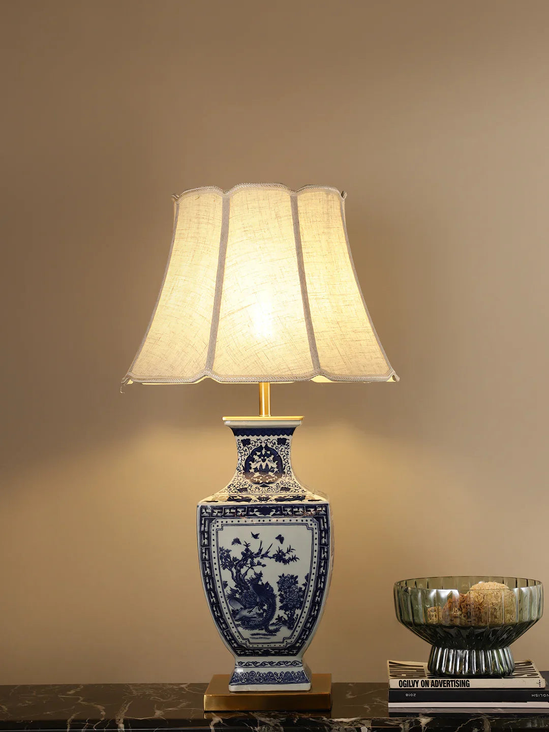Clyde Blue-White Porcelain Table Lamp