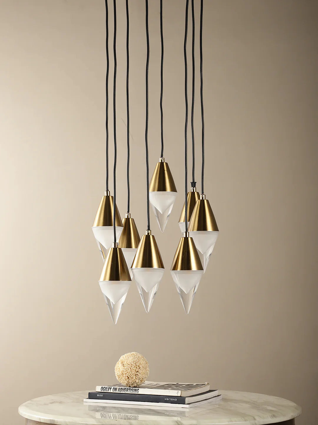 Cade Cluster Hanging Gold Chandelier