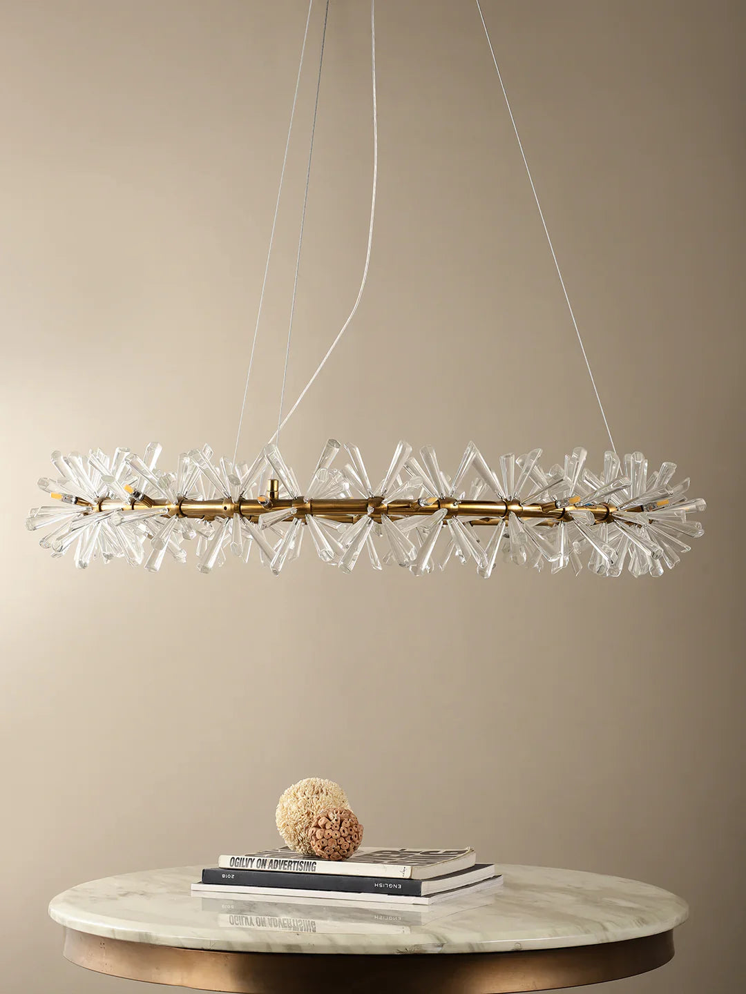 Cosmic Gold Ring Chandelier