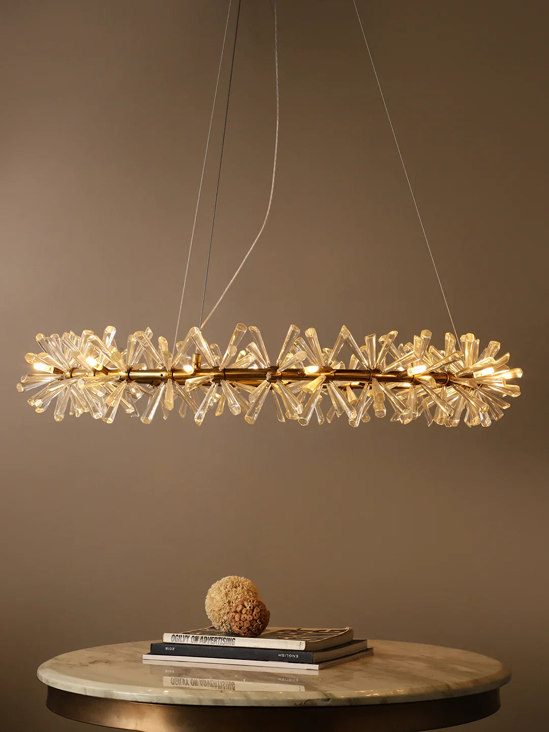 Cosmic Gold Ring Chandelier