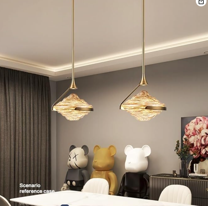 Lava Gold Amber modern style pendant light