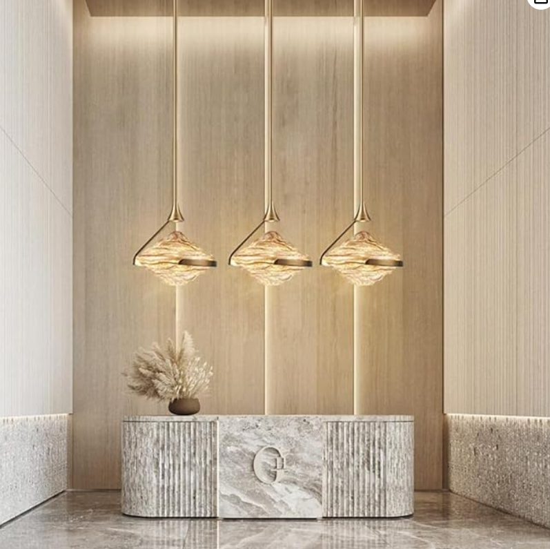 Lava Gold Amber modern style pendant light