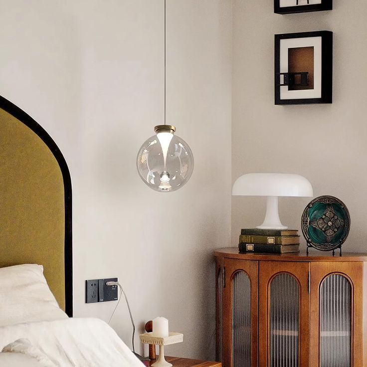Modern Gradient Stained LED Glass Pendant Light